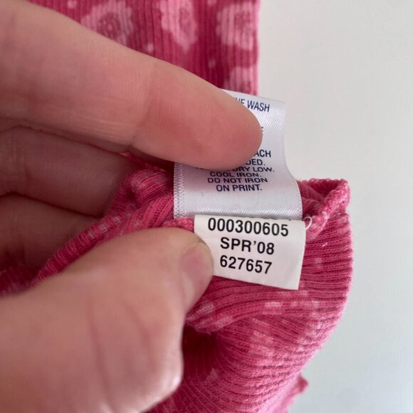 Old Navy Tank Top Pink Floral - Y2K Style Pink Pattern Size 3T - Picture 5 of 6